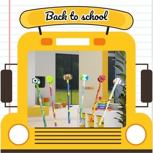 Cute pencils with erasers